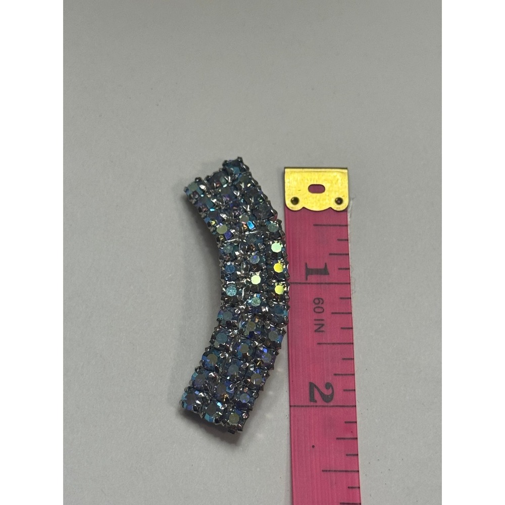 Vintage Aurora Borealis Rhinestone Shoe Clips Iridescent Crystal Accessories Set